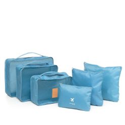 Torba do przechowywania bagażu InnovaGoods Luggan (x6). Niebieskie torby i plecaki dziecięce innovagoods, z materiału. Za 148.85 zł.