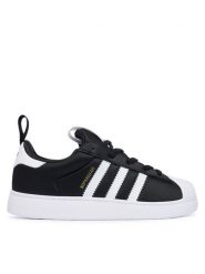 Adidas Sneakersy Superstar Quickon KK2176 Czarny. Czarne buty sportowe dziewczęce Adidas, bez wzorów, z materiału, bez zapięcia. Za 239.99 zł.