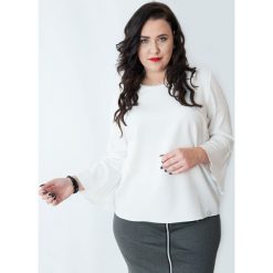 Bluzka Ida koraliki OVERSIZE MODA XXL. Bluzki damskie marki Moda Size Plus Iwanek. Za 109.90 zł.