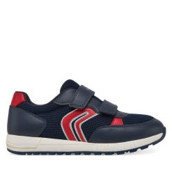 Sneakersy Geox. Brązowe trampki i tenisówki chłopięce Geox, bez wzorów, bez zapięcia. Za 199.99 zł.