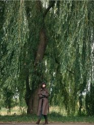 Płaszcz z wełną - brązowy. Brązowe płaszcze damskie Reserved, l, bez wzorów, z tkaniny, bez kaptura. Za 599.99 zł.