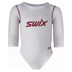 Swix Body Dziecięce Racex Jr., Biało/Czerwone, 68. Białe body niemowlęce Swix, z długim rękawem. W wyprzedaży za 79.00 zł.