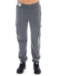 Spodnie bojówki męskie z polaru z gumką u dołu, Leone 1947 Vintage Dept. Szare spodnie sportowe męskie LEONE 1947 APPAREL, na zimę, m, bez wzorów, z bawełny, na fitness i siłownię. Za 353.64 zł.