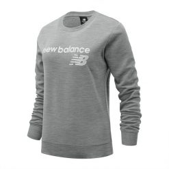 Bluza damska New Balance WT03811AG – szara. Szare bluzy damskie New Balance, s, bez wzorów, z bawełny, bez kaptura. Za 99.99 zł.
