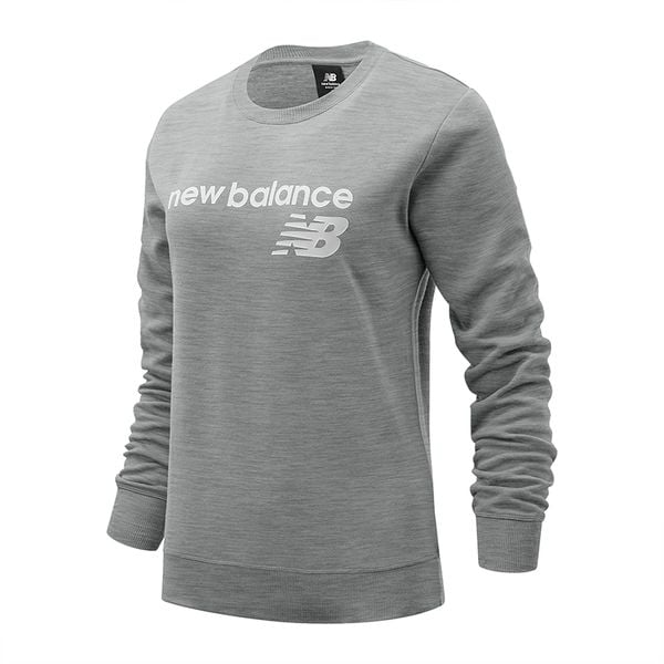 Bluza damska New Balance WT03811AG – szara. Szare bluzy damskie New Balance, s, bez wzorów, z bawełny, bez kaptura. Za 99.99 zł.