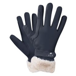 Rękawice jeździeckie ELT St. Moritz. Niebieskie rękawiczki dziecięce ELT, bez wzorów. Za 189.50 zł.