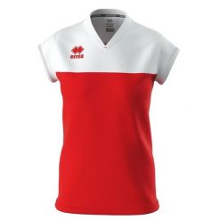 Koszulka damska Errea Bessy. Czerwone koszulki sportowe damskie ERREA, s, bez wzorów, sportowe, bez kołnierzyka. Za 184.50 zł.