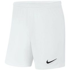 Spodenki krótkie damskie Nike Dry Park III Short NB. Białe szorty sportowe damskie Nike, bez wzorów, z poliesteru, sportowe, na fitness i siłownię. Za 66.99 zł.