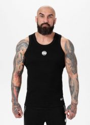 Tank top sportowy męski Pitbull West Coast Tank Top Small Logo. Czarne t-shirty męskie PITBULL, m, bez wzorów, z bawełny, sportowe, bez kołnierzyka. Za 99.00 zł.