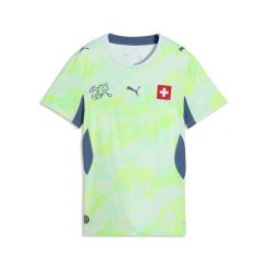 Damska koszulka wyjazdowa Szwajcaria 2026 PUMA. Niebieskie koszulki sportowe damskie Puma, l, bez wzorów, bez kołnierzyka, bez ramiączek, do piłki nożnej. Za 429.00 zł.