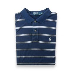 Second life - Polo Ralph Lauren koszulka męska krótkie rękawy - Stan dobry. Niebieskie koszulki polo męskie Ralph Lauren, m, bez wzorów, z materiału, bez kołnierzyka, bez ramiączek, na golfa. Za 106.46 zł.
