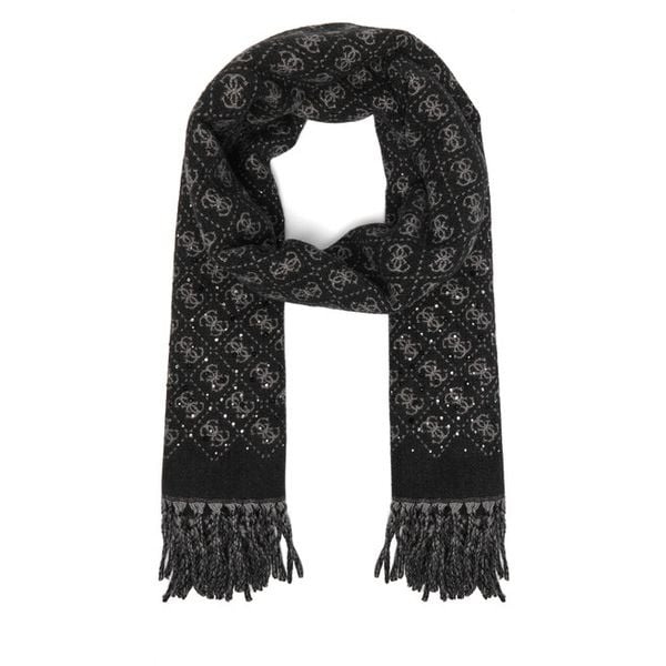Szalik Guess. Czarne szaliki i chusty damskie Guess, z aplikacjami. Za 234.99 zł.