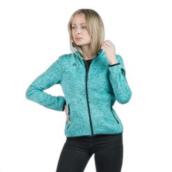 Damski polar Izas Samaun. Zielone swetry damskie IZAS, m, bez wzorów, z polaru, sportowe, bez kołnierzyka, bez ramiączek, bez kaptura. W wyprzedaży za 226.04 zł.