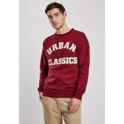 Bluza Urban Classics college print crew. Brązowe bluzy męskie Urban Classics, m, bez wzorów, bez kaptura. Za 214.00 zł.