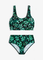 Bikini bustier (2 części). Czarne bikini damskie bonprix, bez wzorów. Za 117.99 zł.
