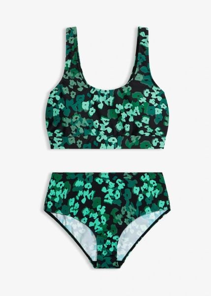 Bikini bustier (2 części). Czarne bikini damskie bonprix, bez wzorów. Za 112.99 zł.