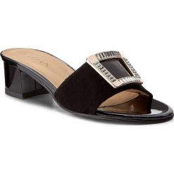 Klapki SAGAN - 2702 Czarny Welur/Złoto. Klapki damskie Sagan. W wyprzedaży za 169.00 zł.