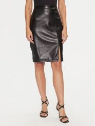 Guess Spódnica z imitacji skóry W4BD91 WGIK0 Czarny Slim Fit. Czarne spódnice damskie Guess, xxl, z aplikacjami, ze skóry. Za 209.99 zł.