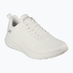 Buty damskie SKECHERS Bobs Squad Chaos Prism Bold off. Białe obuwie sportowe damskie Skechers, bez wzorów. Za 209.99 zł.