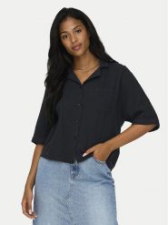 ONLY Koszula Thyra 15267839 Czarny Regular Fit. Czarne bluzki damskie Only, m, bez wzorów, z bawełny, bez kołnierzyka, bez ramiączek. Za 139.99 zł.