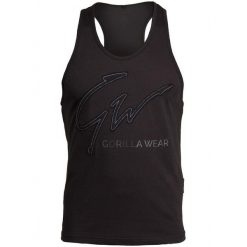 Tank top Gorilla Wear Evansville. Czarne t-shirty męskie GORILLA WEAR, s, bez wzorów, z materiału, klasyczne, bez kołnierzyka. Za 179.50 zł.