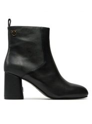PINKO Botki Cindy 12 SD0135 P001 Czarny. Czarne botki damskie Pinko, ze skóry, bez obcasa, na słupku, bez zapięcia. Za 1,099.00 zł.