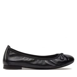 Baleriny Caprice. Czarne baleriny damskie Caprice, bez wzorów, bez obcasa. Za 199.99 zł.