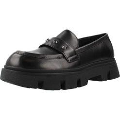 Buty GEOX D VILDE Czarny. Czarne obuwie sportowe damskie Geox, bez wzorów, ze skóry, na fitness i siłownię. Za 421.99 zł.