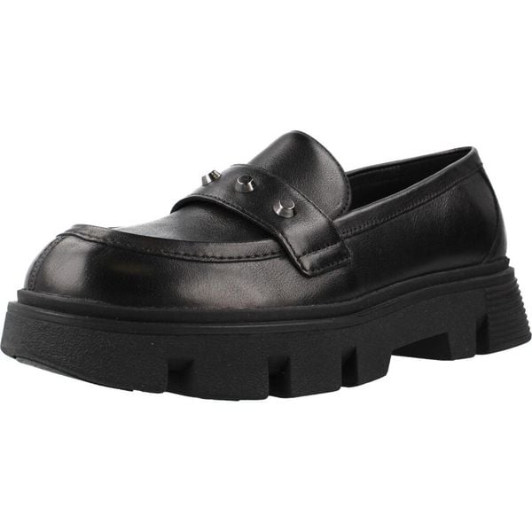 Buty GEOX D VILDE Czarny. Czarne obuwie sportowe damskie Geox, bez wzorów, ze skóry, na fitness i siłownię. Za 346.99 zł.