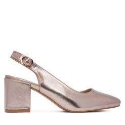 Sandały Clara Barson. Żółte sandały damskie Clara Barson, bez wzorów, bez obcasa, na słupku, bez zapięcia. Za 129.99 zł.