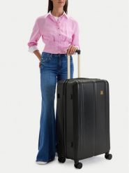 Nine West Walizka duża CEO-NW-L-003-09 BLACK Czarny. Czarne walizki damskie Nine West, bez wzorów, duże. Za 399.99 zł.