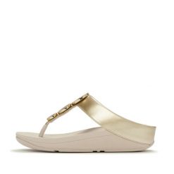 Klapki damskie FitFlop Halo. Szare klapki damskie FIT FLOP, bez wzorów, z materiału, eleganckie, bez obcasa. Za 534.50 zł.