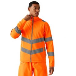 Kurtka Softshellowa Męska 2 Warstwy HiVis. Brązowe kurtki męskie Regatta, l, bez wzorów, z materiału, bez kaptura. Za 149.99 zł.