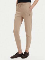 Beverly Hills Polo Club Spodnie dresowe P-SS26W-TF546550 Beżowy Regular Fit. Brązowe spodnie dresowe damskie Beverly Hills Polo Club, bez wzorów, z bawełny. Za 131.99 zł.