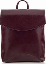 Belveder Bordowy Plecak Skórzany Damski Telimene PK21. Czerwone plecaki damskie Belveder, bez wzorów. Za 299.90 zł.