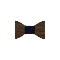 Mucha męska drewniana EM Men's Accessories. Brązowe krawaty i muchy Em men's accessories, z materiału, wizytowe. Za 99.99 zł.