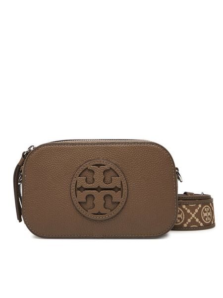 Tory Burch Torebka Mini Miller Crossbody 171955 Brązowy. Brązowe listonoszki damskie Tory Burch, bez wzorów, ze skóry, bez dodatków. Za 1,489.00 zł.