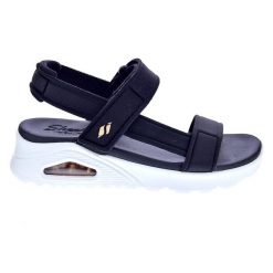 Sandały damskie SKECHERS Uno Summer Stand 2. Czarne obuwie sportowe damskie Skechers, bez wzorów, bez obcasa, bez zapięcia. Za 229.99 zł.