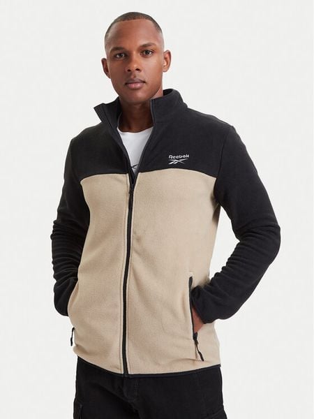 Reebok Polar RCC00104 Beżowy Regular Fit. Brązowe bluzy męskie Reebok, m, bez wzorów, z polaru, bez kaptura. Za 249.99 zł.