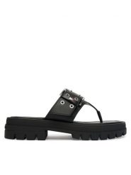 Tommy Jeans Japonki Tjw Buckle Sandal EN0EN02948 Czarny. Czarne klapki damskie Tommy Jeans, bez wzorów, z jeansu, bez obcasa. Za 359.99 zł.
