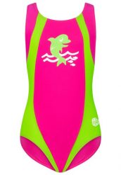 Beco Sealife kostium kąpielowy UV dla dziewczynek różowo-zielony. Czerwone stroje kąpielowe dla dziewczynek Beco, bez wzorów, z elastanu. Za 224.99 zł.