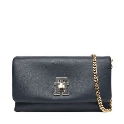 Torebka Tommy Hilfiger. Niebieskie torebki do ręki damskie Tommy Hilfiger, bez wzorów, wizytowe, bez dodatków. Za 459.99 zł.