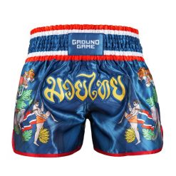 Spodenki Muay Thai Ground Game Bangkok. Niebieskie krótkie spodenki sportowe męskie GROUND GAME, m, bez wzorów. Za 169.99 zł.
