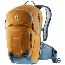 Plecak rowerowy Deuter Attack 8 JR - cinnamon/atlantic. Brązowe torby i plecaki dziecięce Deuter, z materiału. Za 648.99 zł.