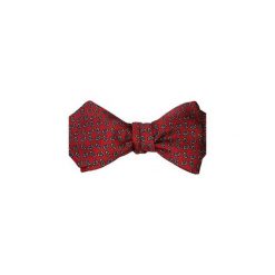 Mucha jedwabna diamond point z delikatnym wzorem paisley. Czerwone krawaty i muchy Manufaktura much, w jednolite wzory, z jedwabiu. Za 139.00 zł.
