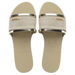 Mules Femme Mules Havaianas 4146063 Beige Beige. Brązowe klapki damskie Havaianas, bez wzorów, sportowe, bez obcasa. Za 190.05 zł.