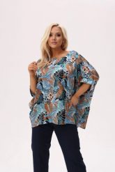 Kimonowa bluzka Tropicana - barwy natury, lekkość i egzotyczny styl PLUS SIZE XXL. Bluzki damskie Moda Size Plus Iwanek, l, bez wzorów, z elastanu, eleganckie, bez kołnierzyka, plus size, bez ramiączek. Za 199.90 zł.