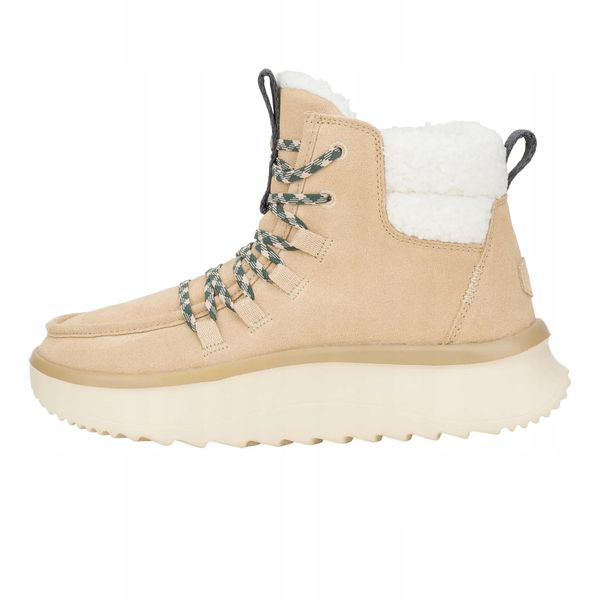 HEYDUDE Damskie Botki Wendy Apres Cozy. Białe botki damskie Hey dude, z materiału, bez obcasa, bez zapięcia. Za 289.00 zł.
