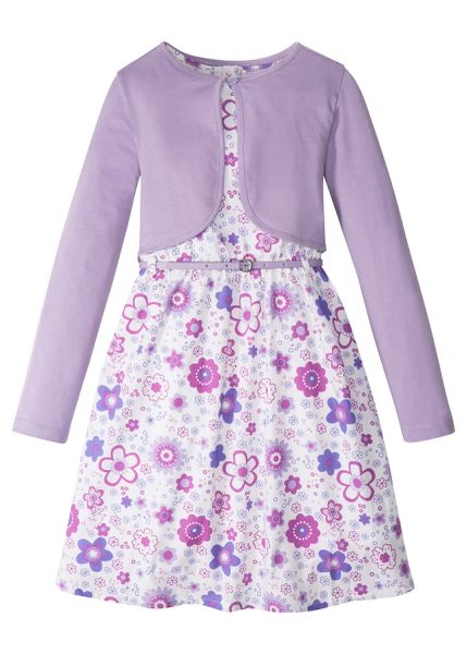 Sukienka + pasek + bolerko (komplet 3-cz.). Białe sukienki dla dziewczynek bonprix, bez wzorów, z dżerseju, bez ramiączek, długie. Za 124.99 zł.