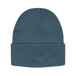 Jednokolorowa Czapka Zimowa Typu Beanie – Zimowa - Morska. Zielone czapki i kapelusze męskie His Story, na jesień, bez wzorów. Za 40.00 zł.